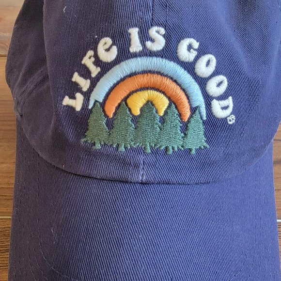 Life is Good- Rainbow Forest Tattered Sunwashed Chill Cap/Hat Unisex - Picture 5 of 5